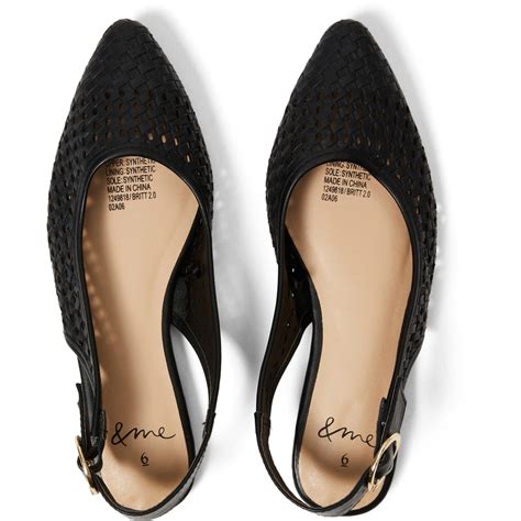 women's black slingback flats.